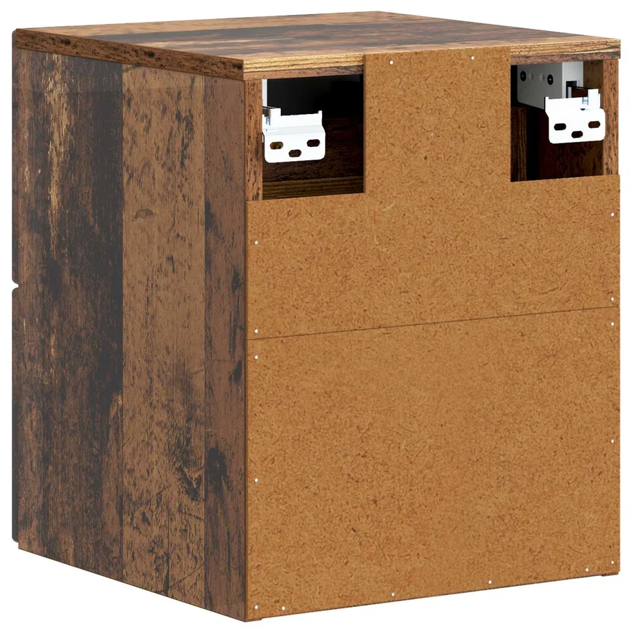 Cabinet de chevet mural 2 pcs Bois ancien 33 x 34,5 x 40 cm - 9