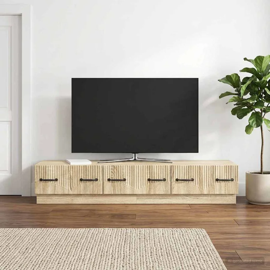 Meuble TV Chêne Sonoma 147 x 34,5 x 27 cm Bois d'ingénierie