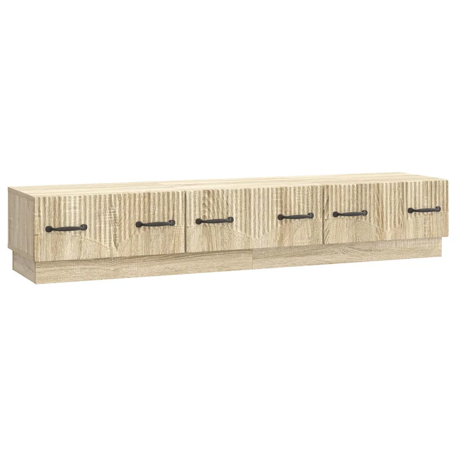 Meuble TV Chêne Sonoma 147 x 34,5 x 27 cm Bois d'ingénierie - 2