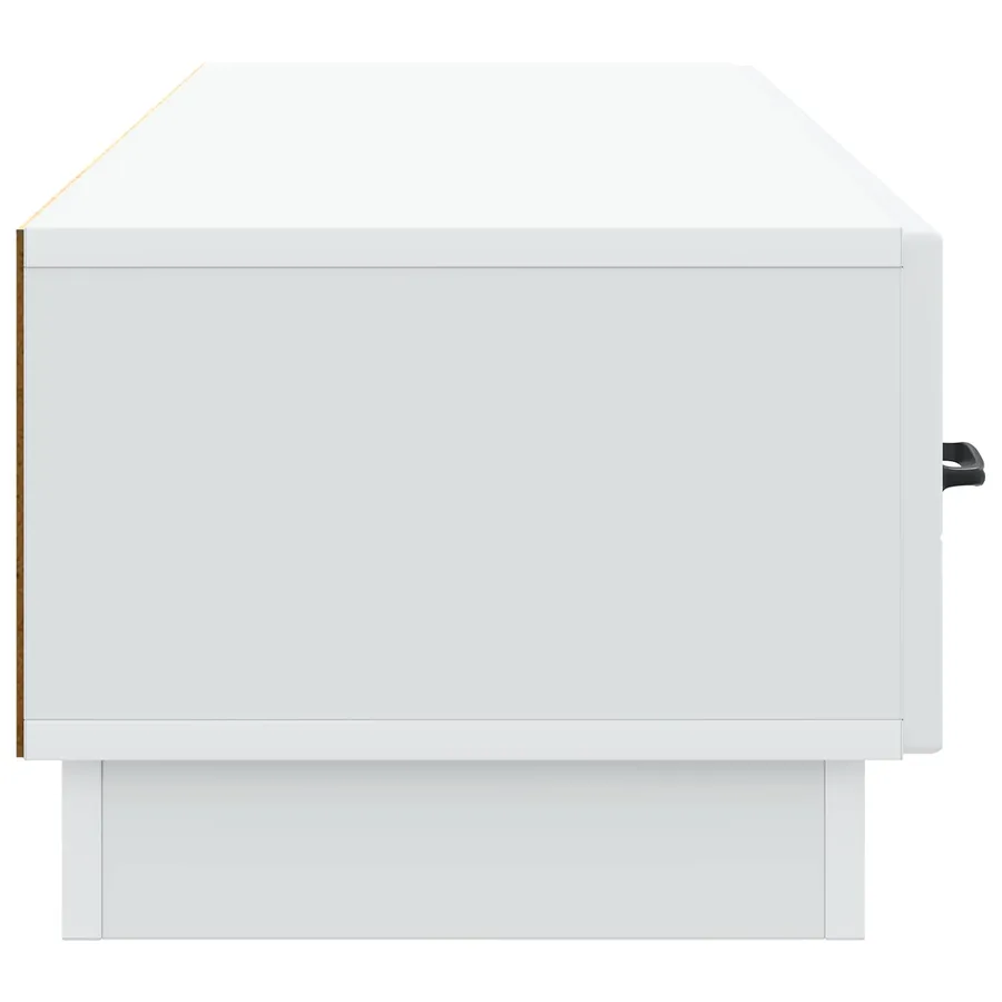 Meuble TV Blanc 147 x 34,5 x 27 cm Bois d'ingénierie - 7