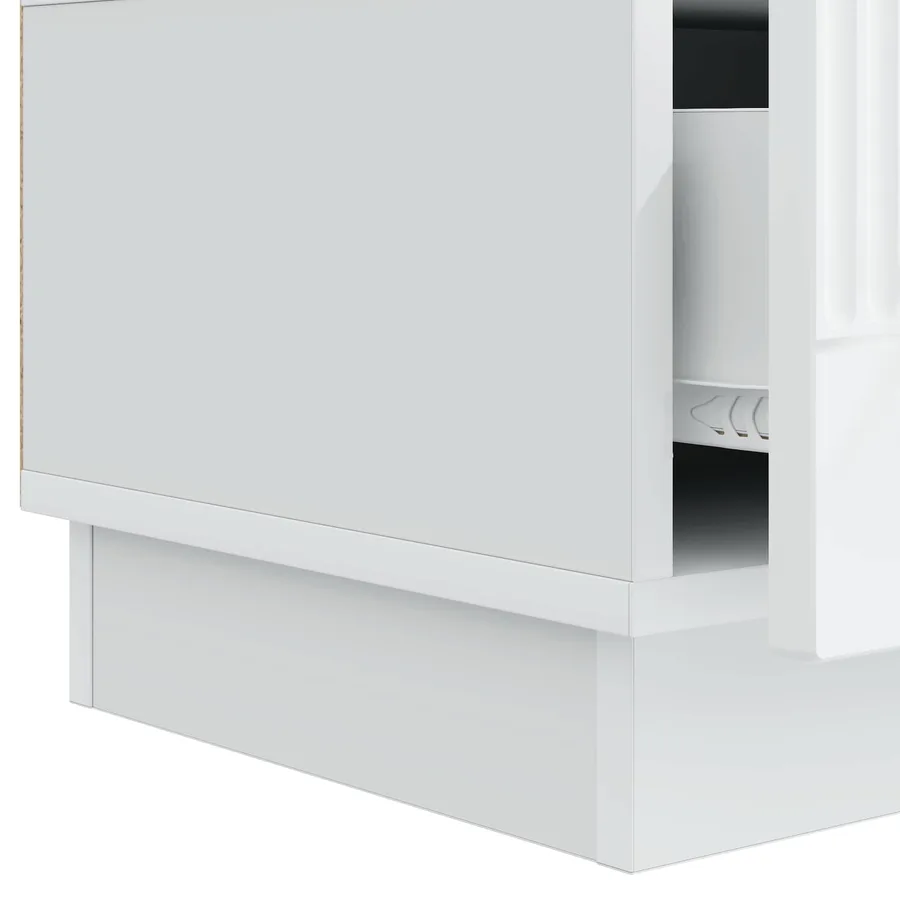 Meuble TV Blanc 147 x 34,5 x 27 cm Bois d'ingénierie - 9