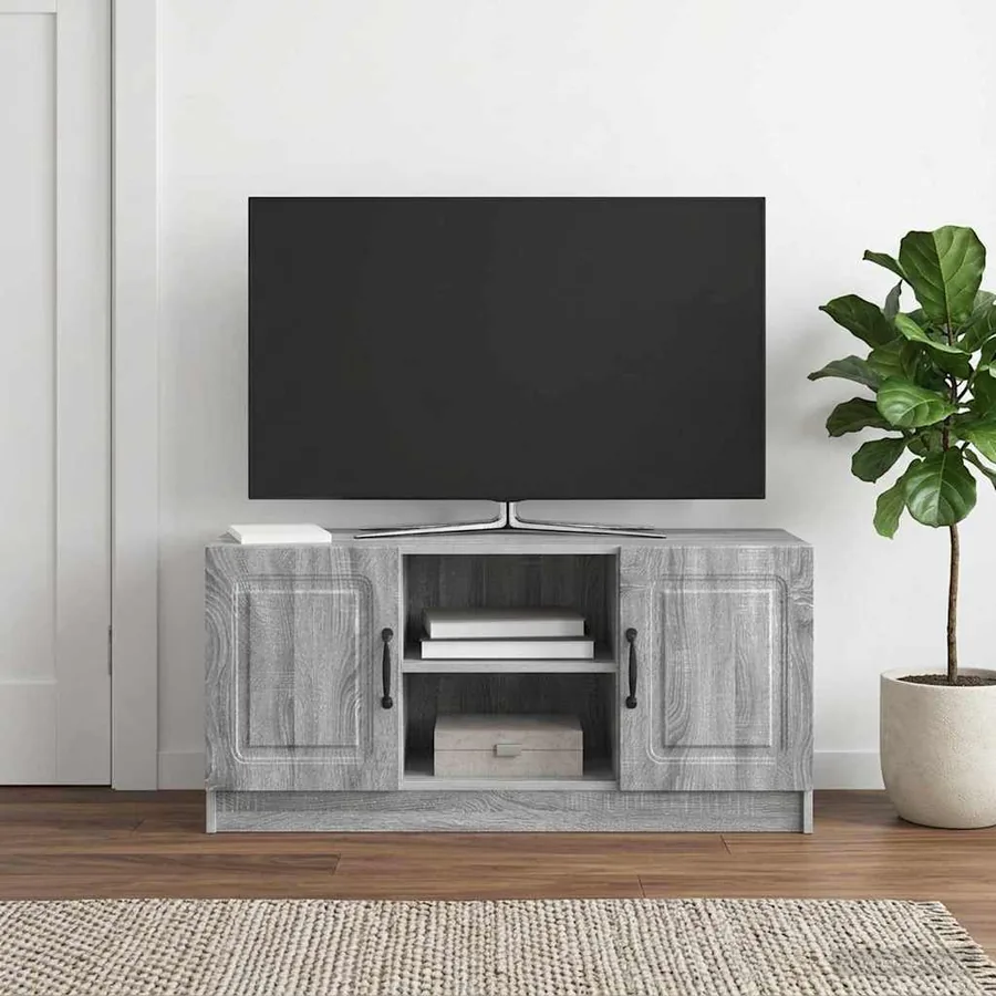 Meuble TV Sonoma gris 102 x 34,5 x 47 cm Bois d'ingénierie