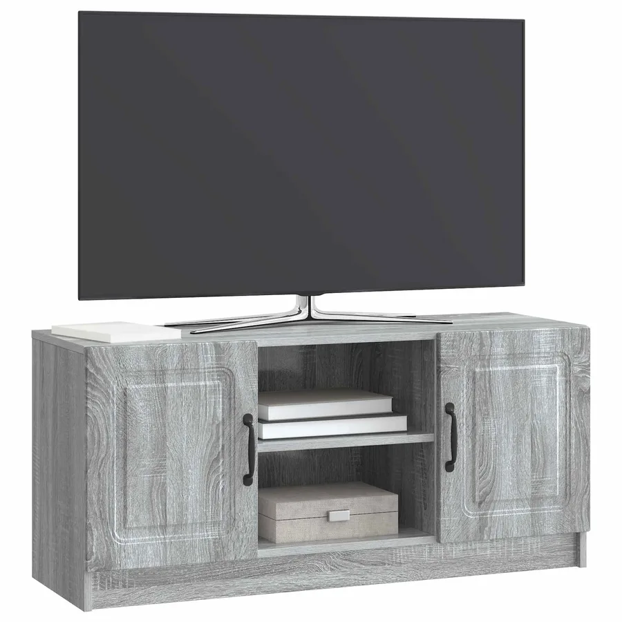 Meuble TV Sonoma gris 102 x 34,5 x 47 cm Bois d'ingénierie - 3