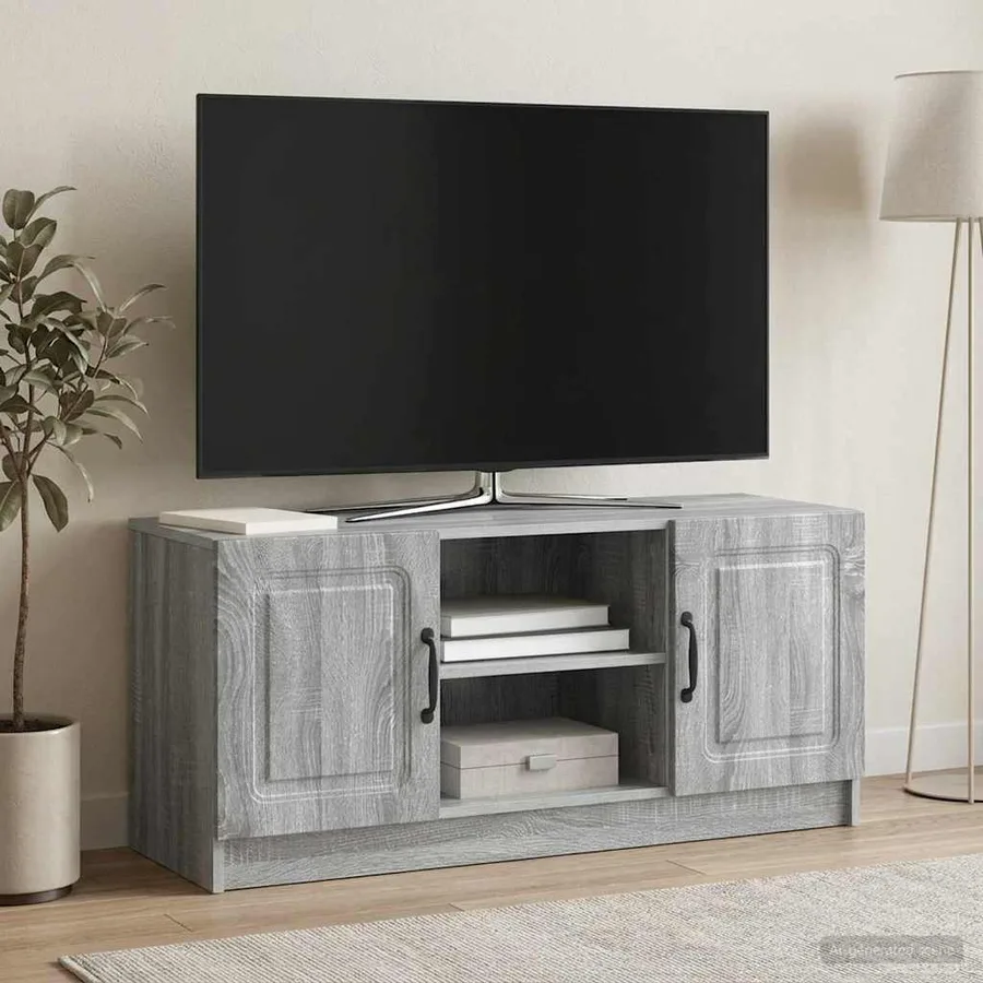 Meuble TV Sonoma gris 102 x 34,5 x 47 cm Bois d'ingénierie - 4