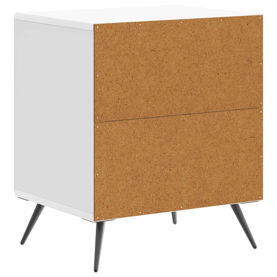 Cabinet de chevet Blanc brillant 43 x 34,5 x 50 cm - 7