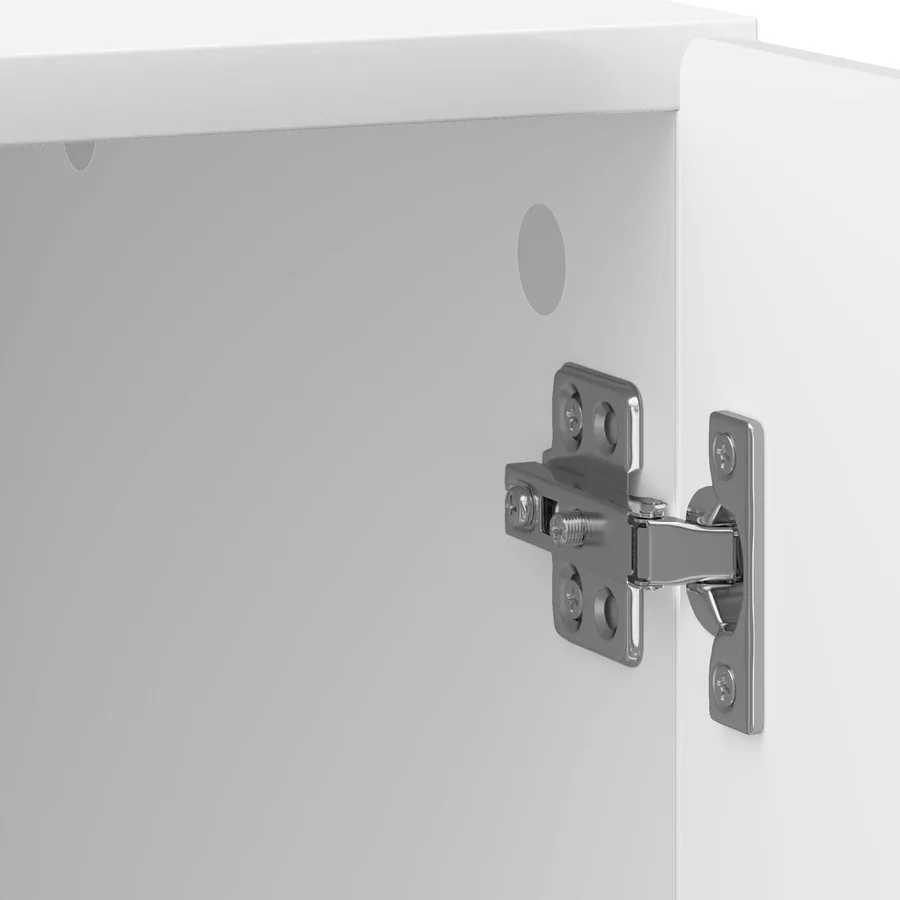 Cabinet de chevet Blanc brillant 43 x 34,5 x 50 cm - 9