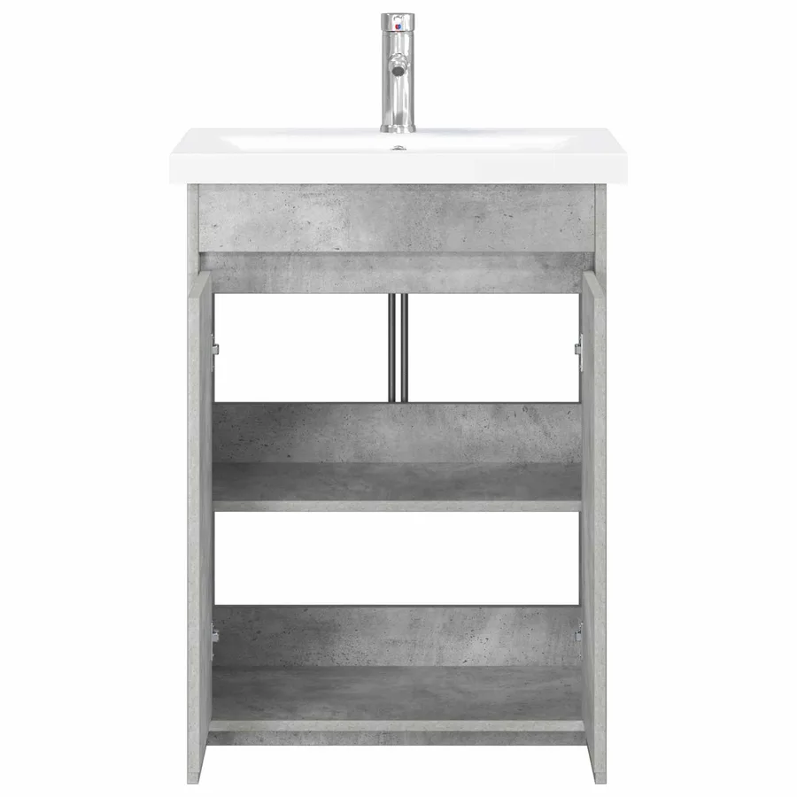 Ensemble de mobilier de salle de bain Gris béton - 3