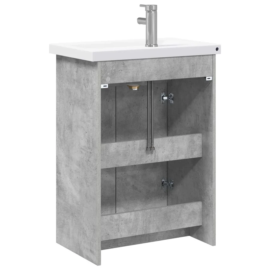 Ensemble de mobilier de salle de bain Gris béton - 7