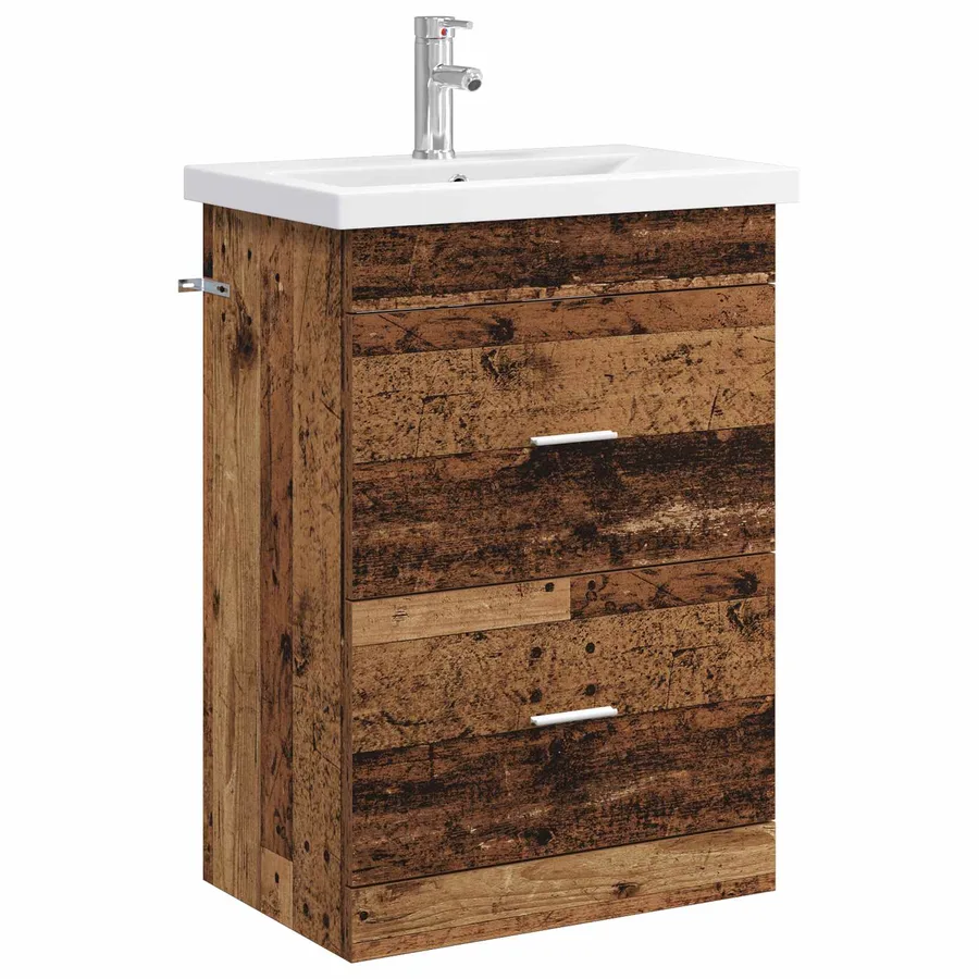 Ensemble de mobilier de salle de bain Bois ancien - 2