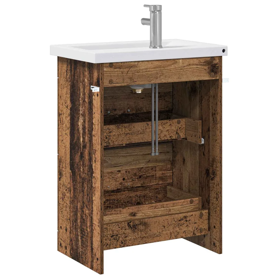 Ensemble de mobilier de salle de bain Bois ancien - 7