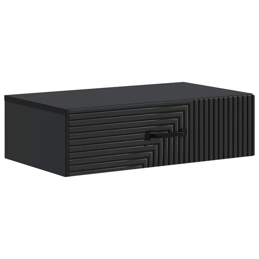 Table d'appoint murale Noir 59 x 34,5 x 17 cm Bois d'ingénierie - 2