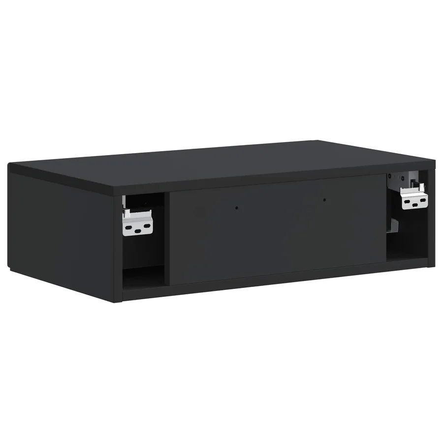 Table d'appoint murale Noir 59 x 34,5 x 17 cm Bois d'ingénierie - 7