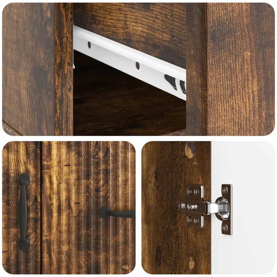 Buffet Chêne fumé 66 x 34,5 x 87 cm Bois d'ingénierie - 9