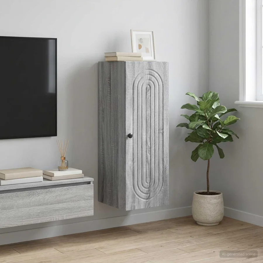 Armoire Murale Sonoma gris 33 x 34,5 x 90 cm Bois d'ingénierie
