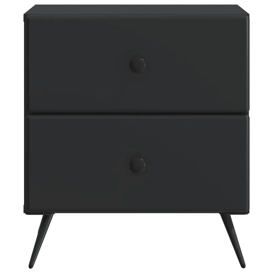 Cabinet de chevet Noir 43 x 34,5 x 47,5 cm Bois d'ingénierie - 5