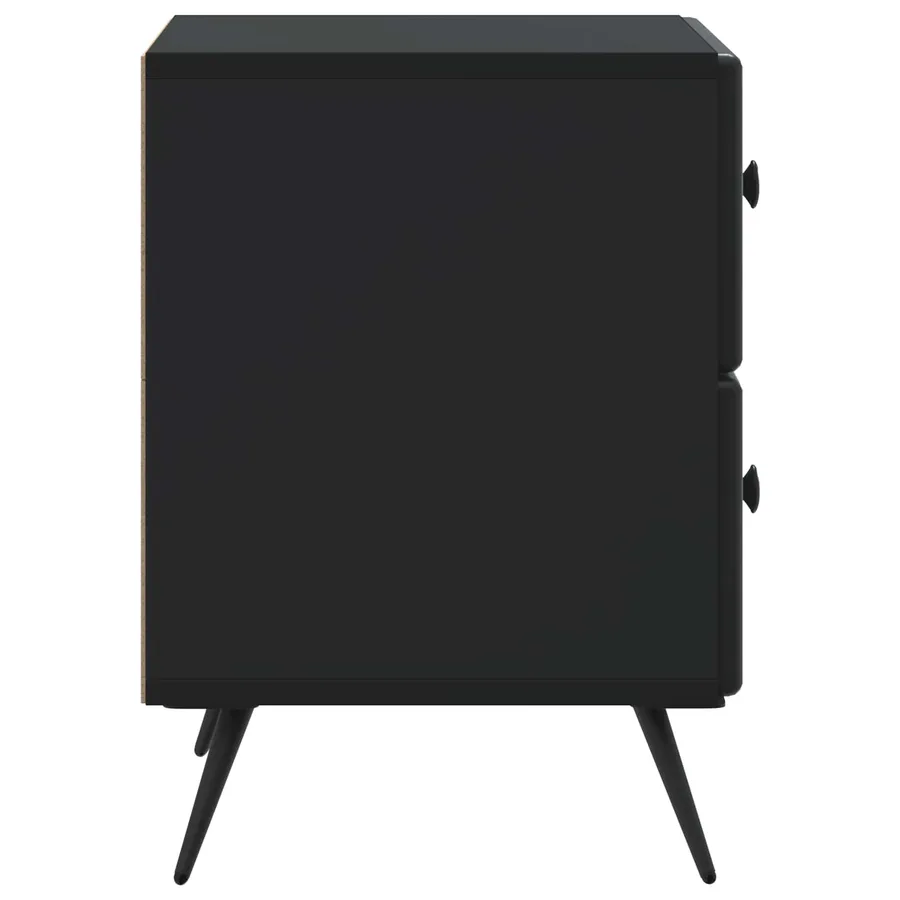 Cabinet de chevet Noir 43 x 34,5 x 47,5 cm Bois d'ingénierie - 6