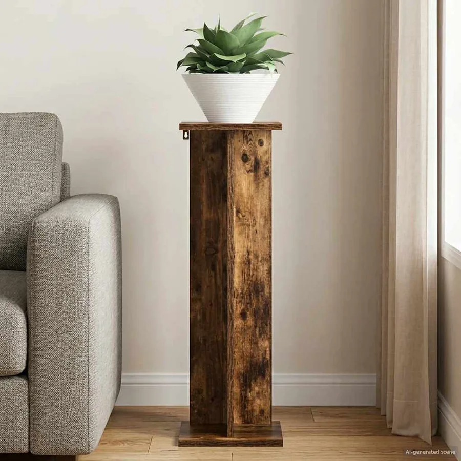 Support de Plante Chêne Fumé 25 x 25,5 x 80,5 cm - 4