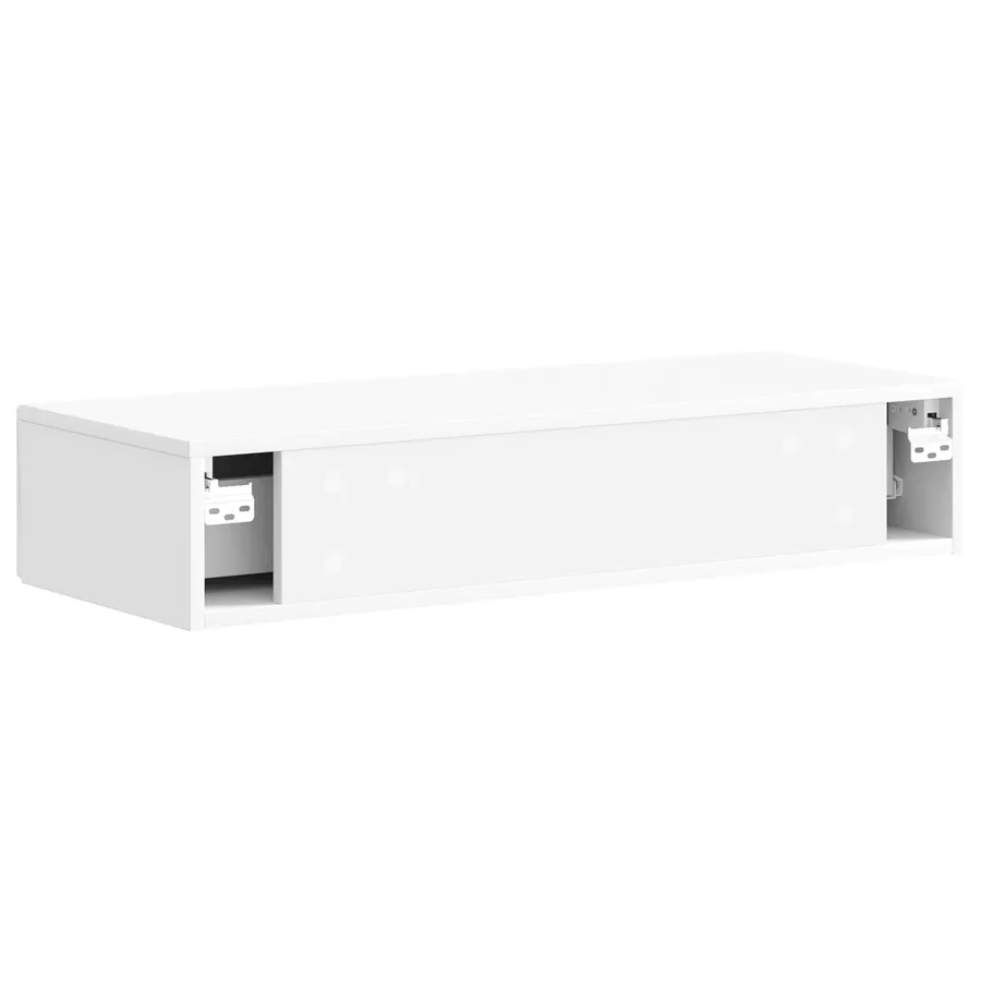 Table d'appoint murale Blanc brillant 87,5 x 34,5 x 17 cm - 7
