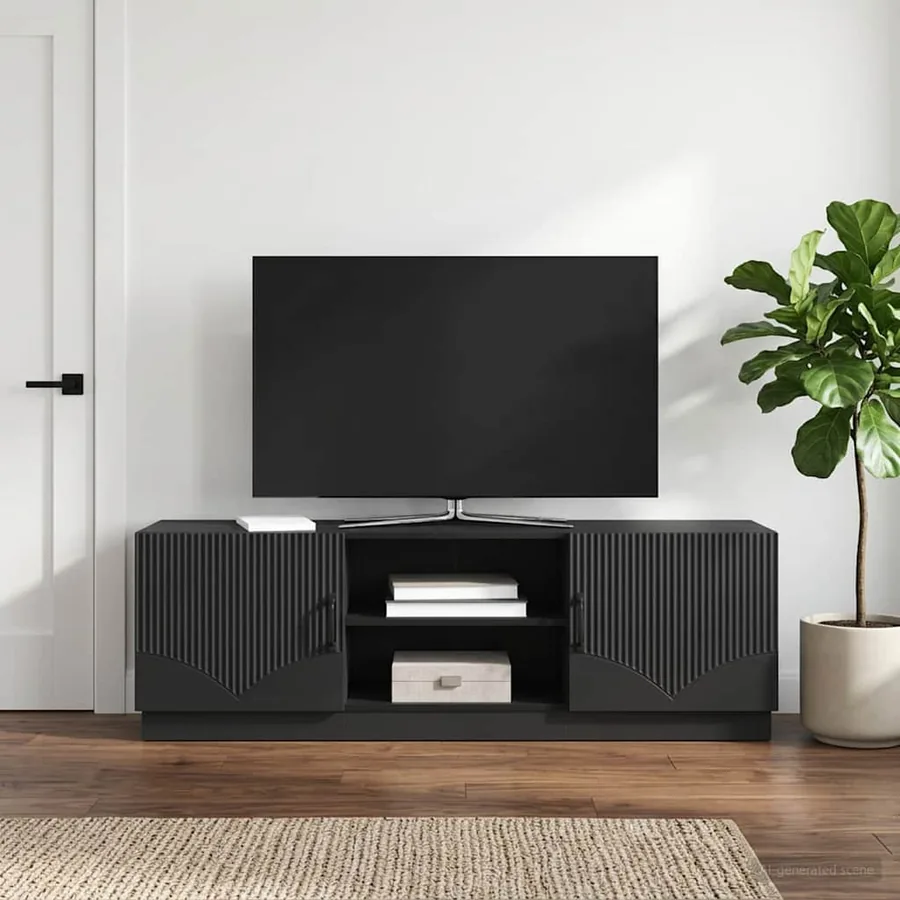 Meuble TV Noir 150 x 31 x 47 cm Bois d'ingénierie