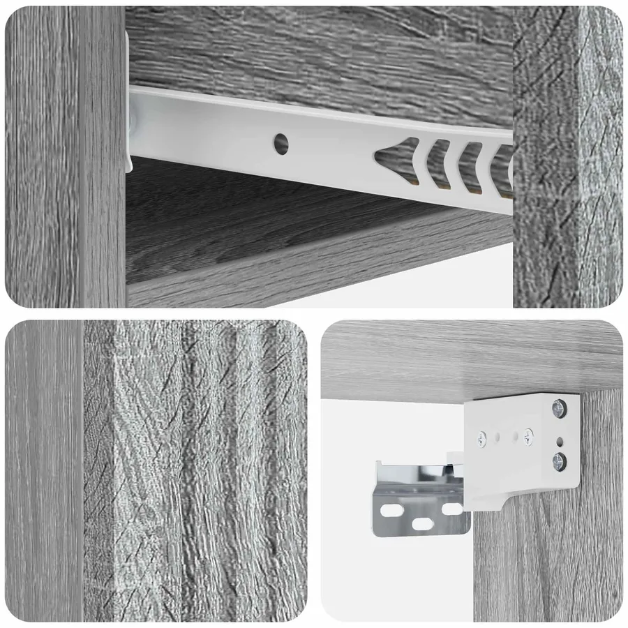 Table d'appoint murale Sonoma gris 87,5 x 34,5 x 17 cm - 8