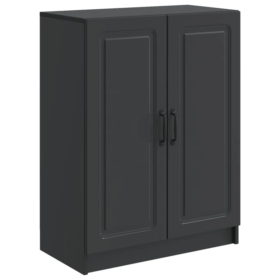 Buffet Noir 66 x 34,5 x 87 cm Bois d'ingénierie - 2