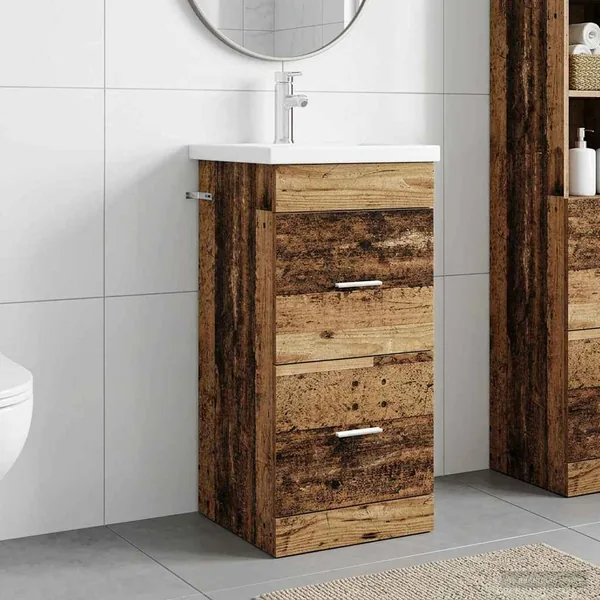 Meuble de salle de bain avec évier Bois ancien