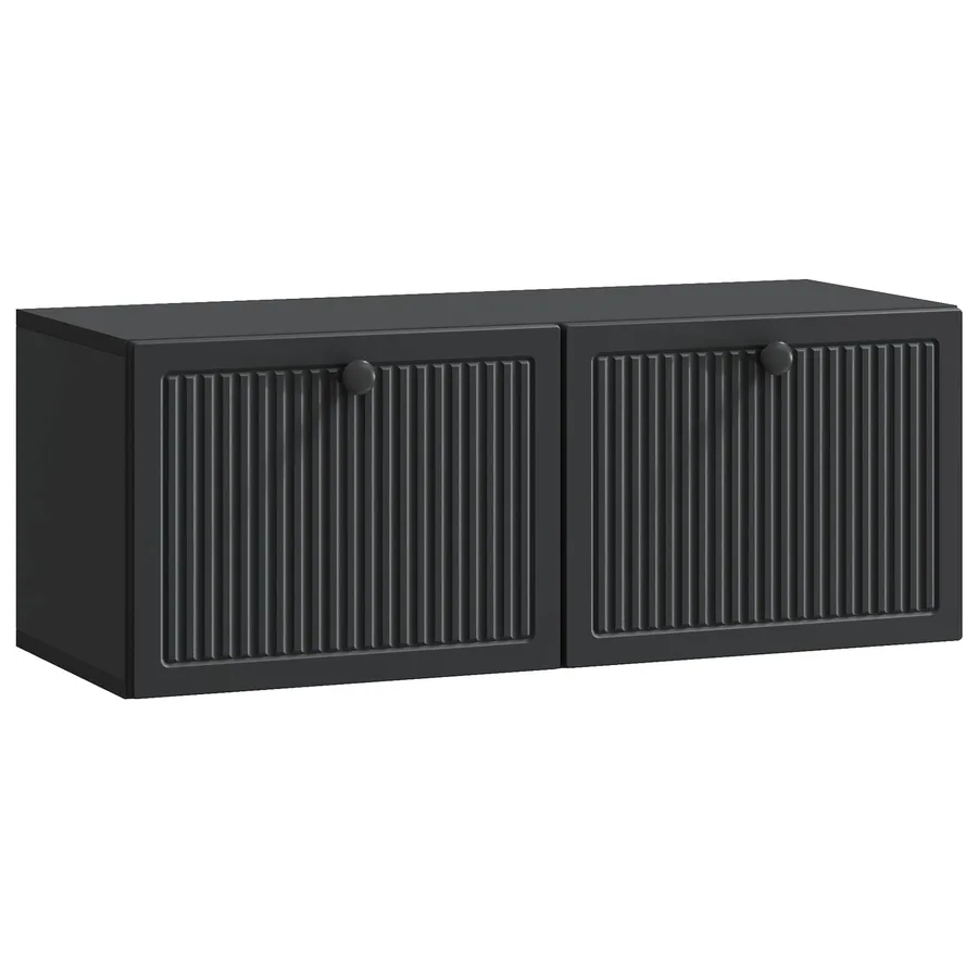 Meuble TV mural Noir 78,5 x 31 x 30 cm Bois d'ingénierie - 2