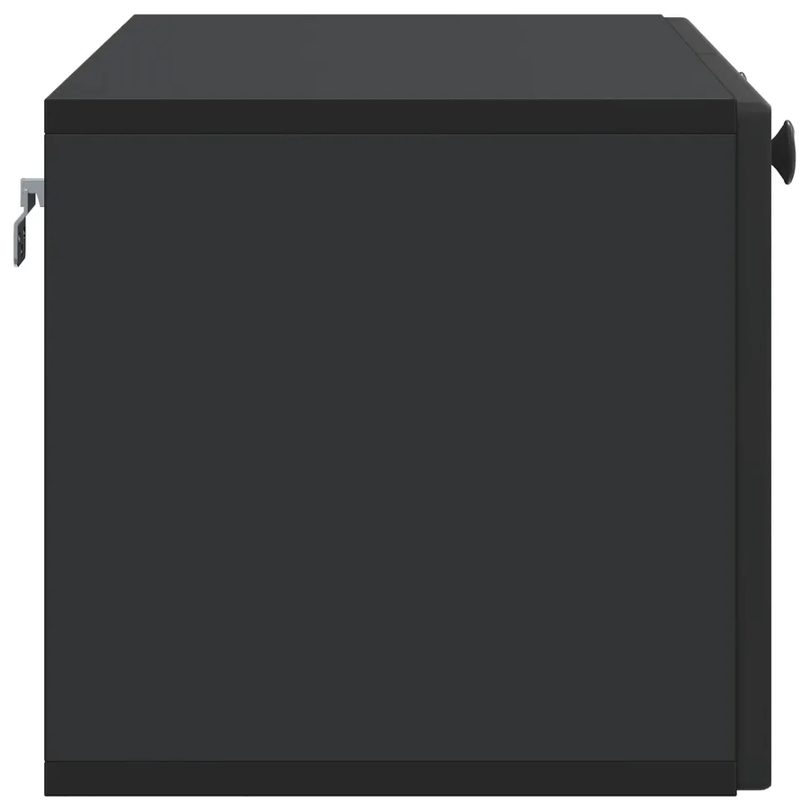 Meuble TV mural Noir 78,5 x 31 x 30 cm Bois d'ingénierie - 7