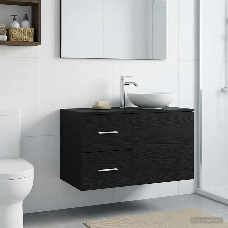 Meuble de Salle de Bain In-between Chêne noir 30 x 44,5 x 50 cm