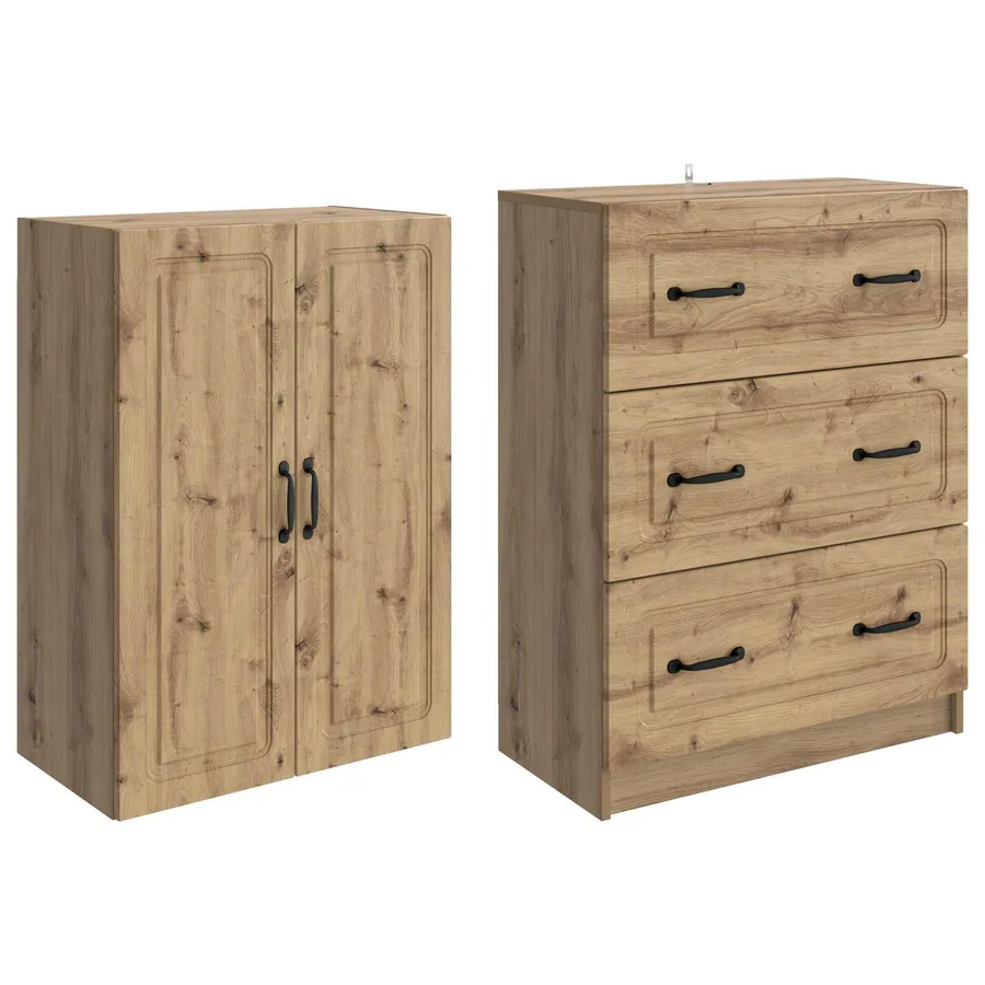Ensemble de Meubles 2 pc 66 x 34,5 x 87 cm Bois d'ingénierie - 4