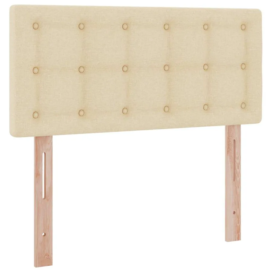 Lit de rangement LED avec matelas Crème 90 x 200 cm Tissu - 10