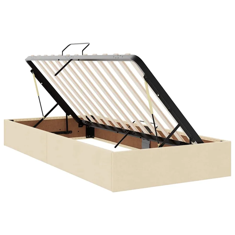 Lit de Rangement Crème 180 x 200 cm Cuir synthétique - 6