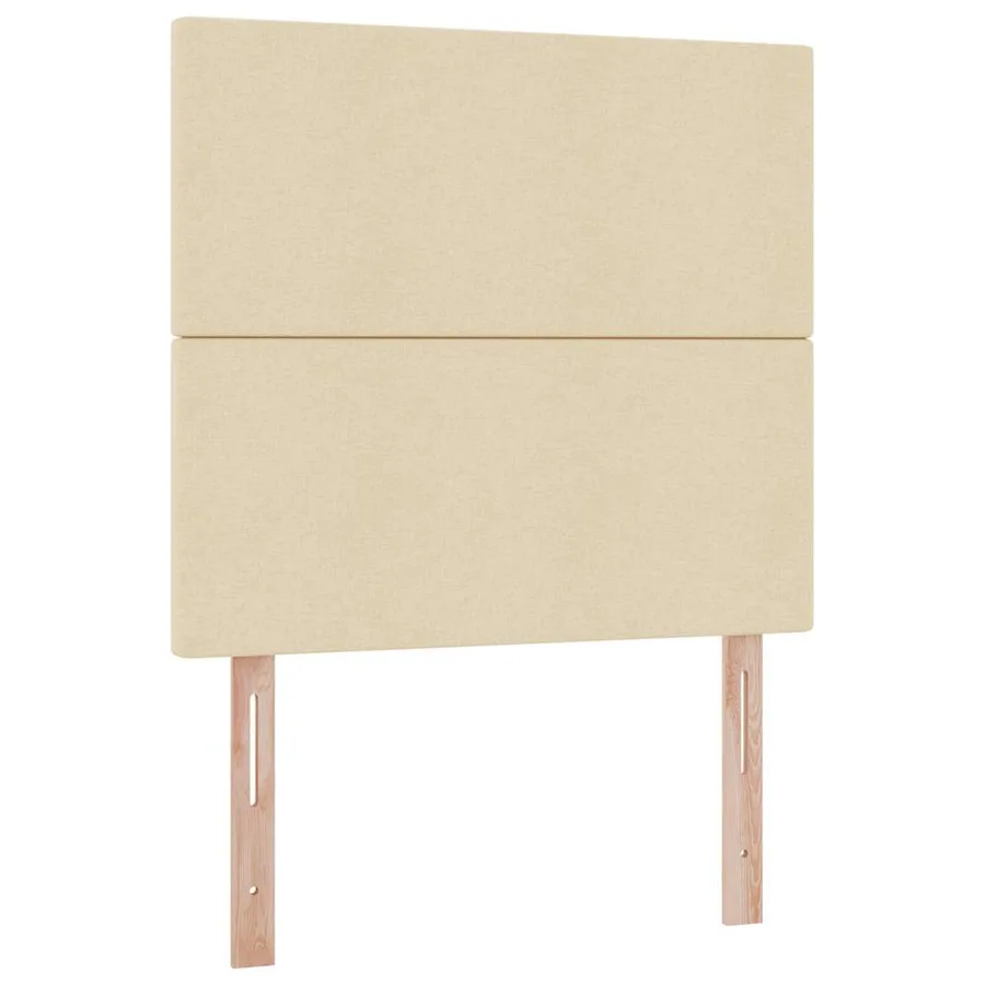 Lit avec rangement et matelas Crème 90 x 200 cm tissu - 9