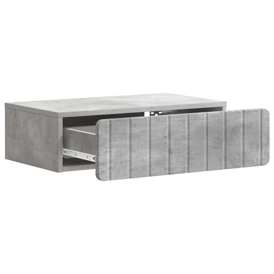Table d'appoint murale Gris béton 59 x 34,5 x 17 cm - 4