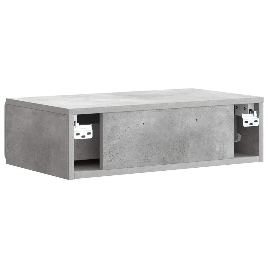 Table d'appoint murale Gris béton 59 x 34,5 x 17 cm - 7