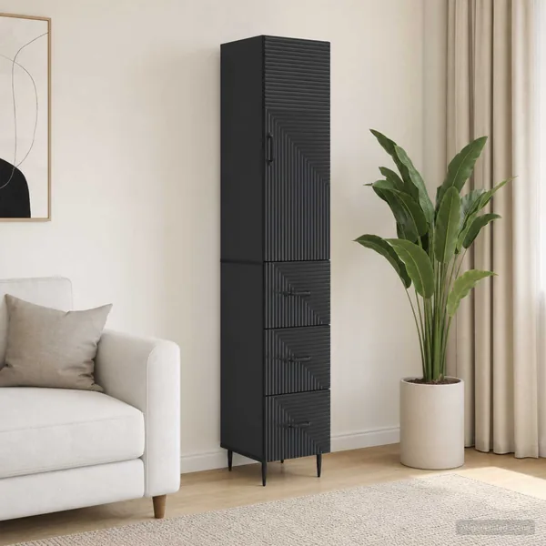 Ensemble de Meubles 2 pcs Noir 33 x 34,5 x 90 cm