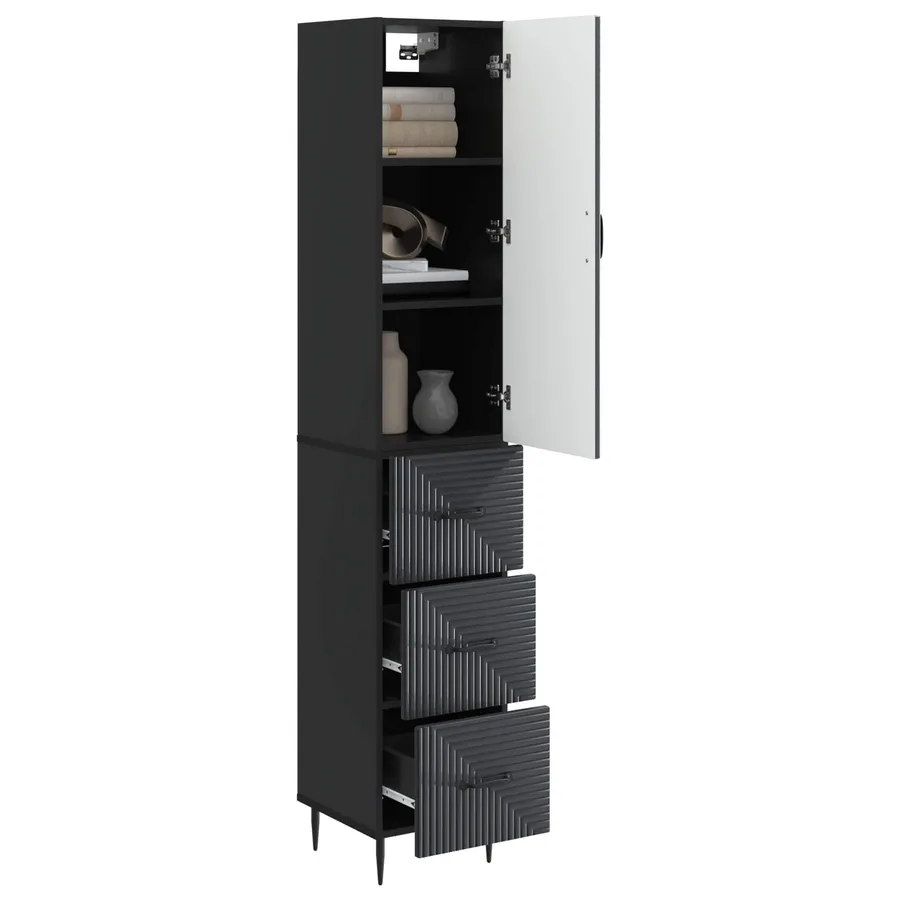 Ensemble de Meubles 2 pcs Noir 33 x 34,5 x 90 cm - 3