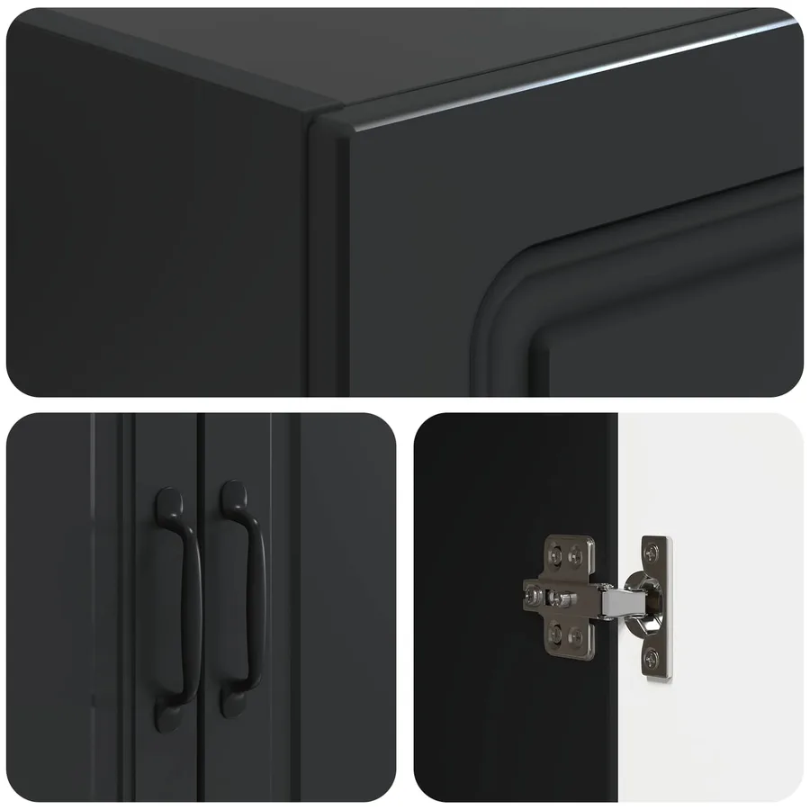 Ensemble de Meubles 2 pcs Noir 66 x 34,5 x 87 cm - 8