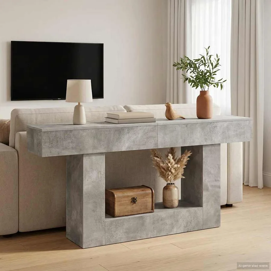 Gris Béton 160 x 30 x 74 cm - 4