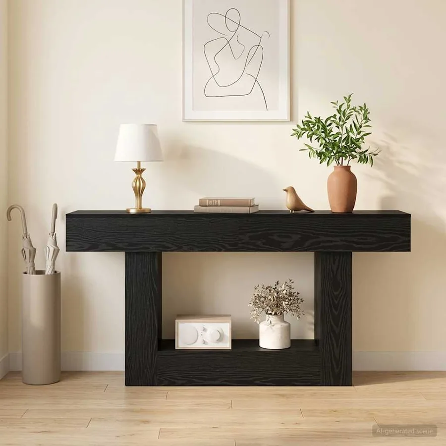 Chêne Noir 160 x 30 x 74 cm - 4
