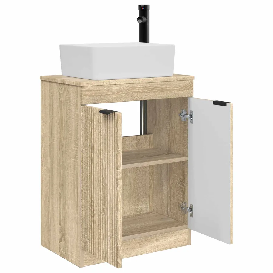 Meuble de salle de bain avec évier Chêne Sonoma 54 x 35 x 83 cm - 4