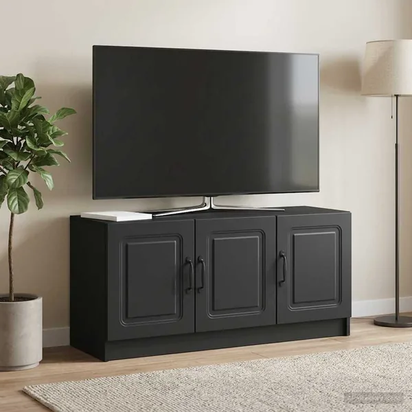 Meuble TV Noir 99 x 34,5 x 47 cm Bois d'ingénierie