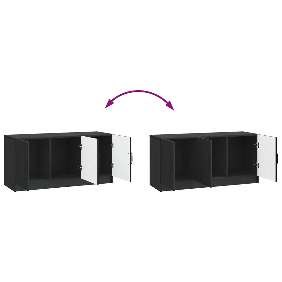 Meuble TV Noir 99 x 34,5 x 47 cm Bois d'ingénierie - 11