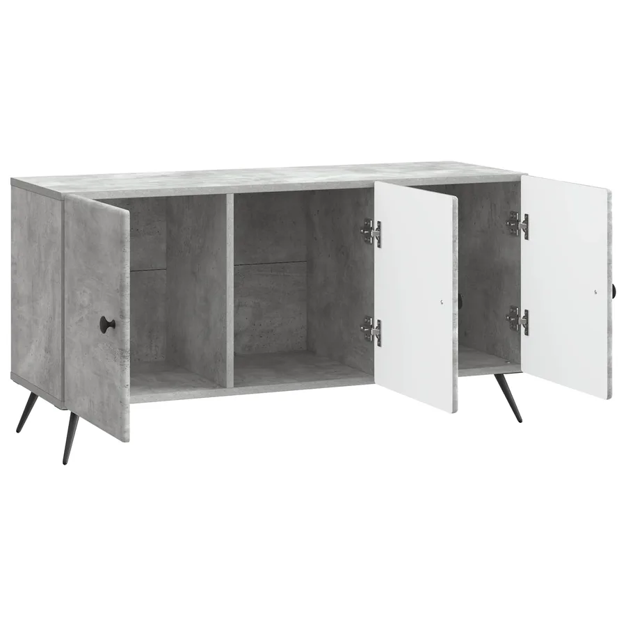 Meuble TV Gris béton 99 x 34,5 x 50 cm Bois d'ingénierie - 5