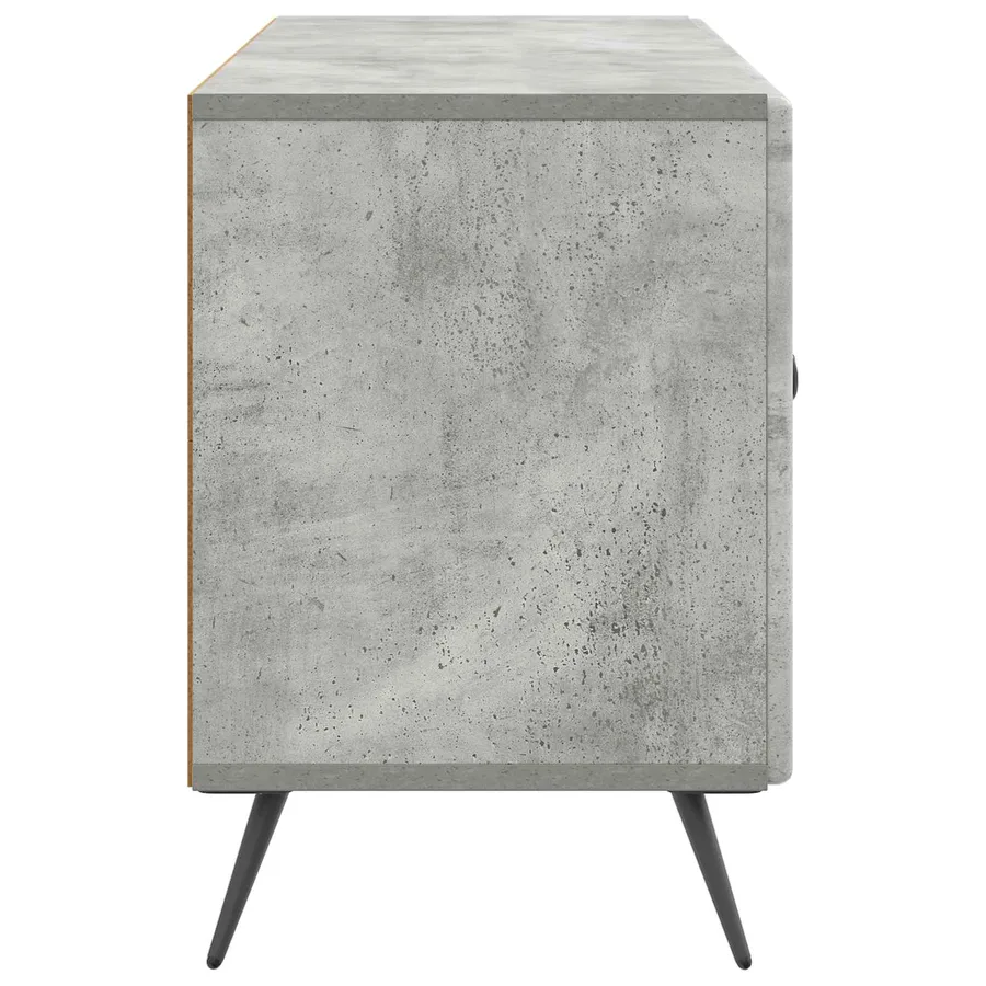 Meuble TV Gris béton 99 x 34,5 x 50 cm Bois d'ingénierie - 7