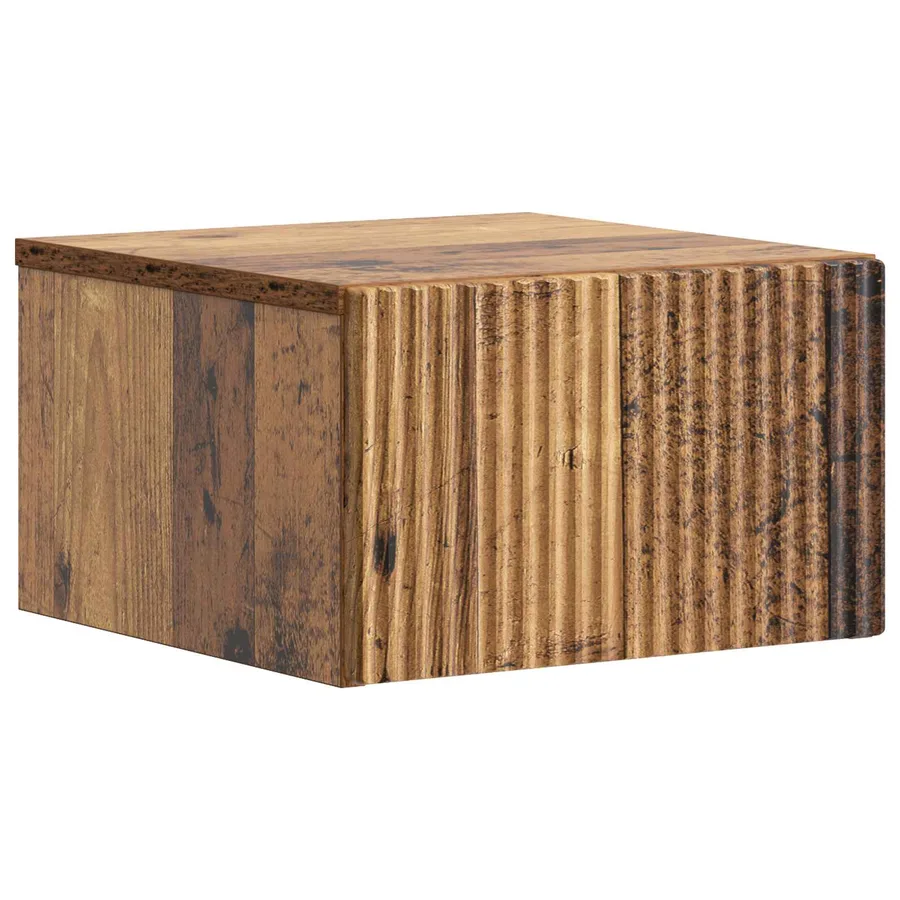Cabinet de chevet mural Bois ancien 33 x 34,5 x 20 cm - 2