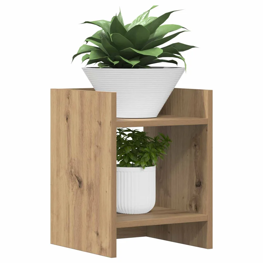 Support de Plante 2 pc Chêne Artisanal 30 x 30 x 40 cm - 3