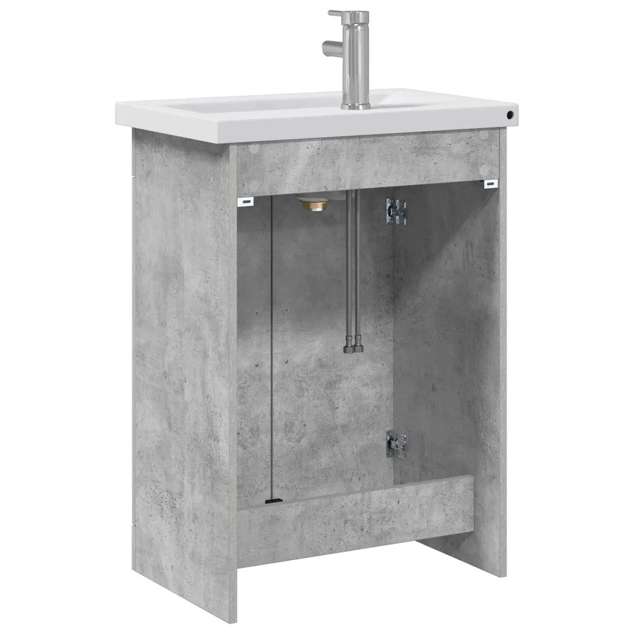 Ensemble de mobilier de salle de bain Gris béton - 7