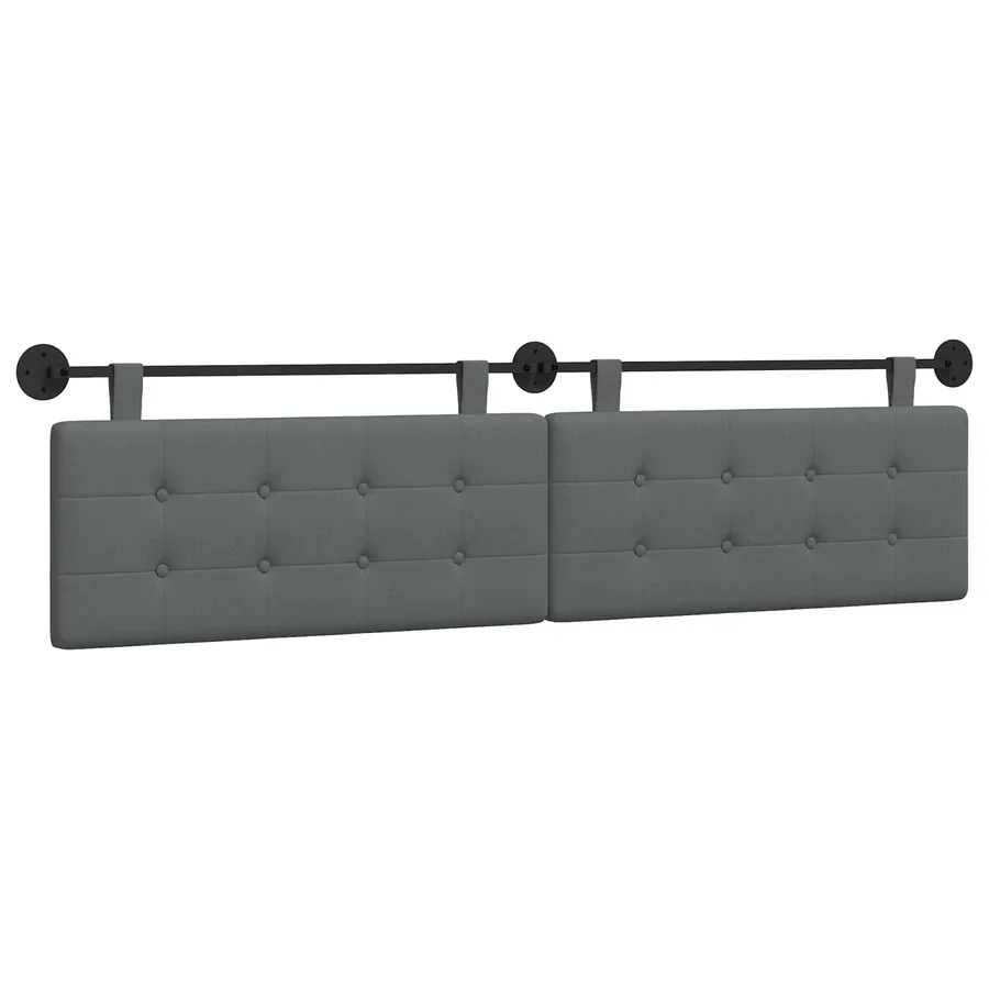 Tête de lit suspendue Gris foncé tissu - 2
