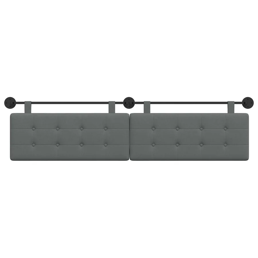 Tête de lit suspendue Gris foncé tissu - 5